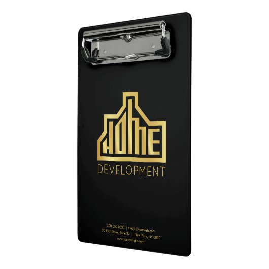 Moderne woningbouw Logo Vastgoed Mini Klembord (Angled2)