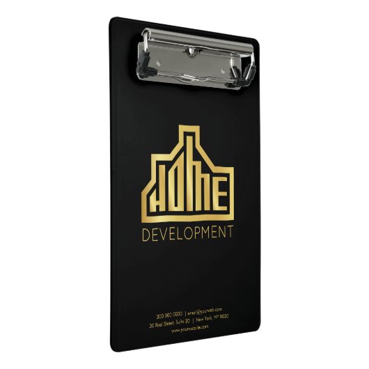 Moderne woningbouw Logo Vastgoed Mini Klembord (Schuin)