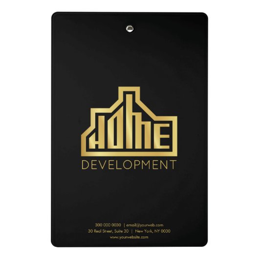 Moderne woningbouw Logo Vastgoed Mini Klembord (Achterkant)