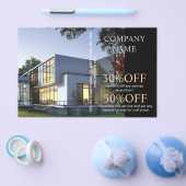 Moderne woningbouwer onroerend goed flyer (Enkel)