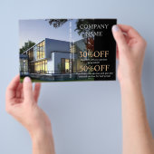 Moderne woningbouwer onroerend goed flyer (Hand)