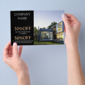 Moderne woningbouwer onroerend goed flyer (Hand)