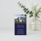 Moderne woningbouwer onroerend goed visitekaartje (Staand voorkant)