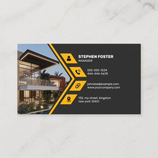 Moderne woningrenovatie Aannemer Handyman Remodel Visitekaartje (Voorkant)