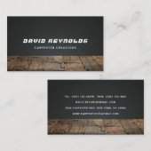 Moderne Wooden Carpentry-constructie Visitekaartje (Voorkant / Achterkant)