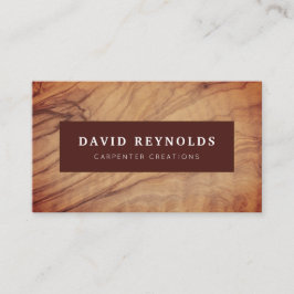 Moderne Wooden Carpentry constructor Visitekaartje