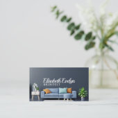 Moderne woonkamer binnenshuis met sofa visitekaartje (Staand voorkant)