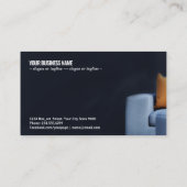 Moderne woonkamer binnenshuis met sofa visitekaartje (Achterkant)