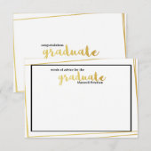 Moderne Woorden in de vorm van een witboek en goud Kaart (Voorkant / Achterkant)