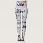 Moderne Wordcloud Jongens Meisjes NAAM Persoonlijk Leggings (Voorkant)