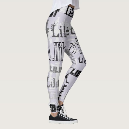 Moderne Wordcloud Jongens Meisjes NAAM Persoonlijk Leggings (Rechts)