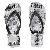 Moderne Wordcloud Jongens Meisjes NAAM Persoonlijk Teenslippers (Voetbed)