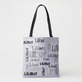 Moderne Wordcloud Jongens Meisjes NAAM Persoonlijk Tote Bag (Voorkant)