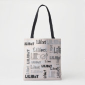 Moderne Wordcloud Jongens Meisjes NAAM Persoonlijk Tote Bag (Voorkant)