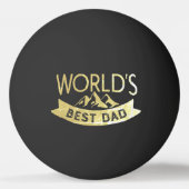 Moderne "World's Best Dad" typografie Vaderdag Pingpongbal (Voorkant)