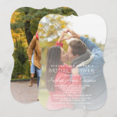 Moderne Wow Ring Foto Vrijgezellenfeest Kaart (Voorkant / Achterkant)