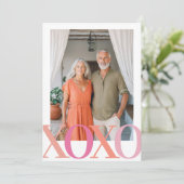 Moderne XOXO foto Valentijnse Feestdagenkaart (Staand voorkant)
