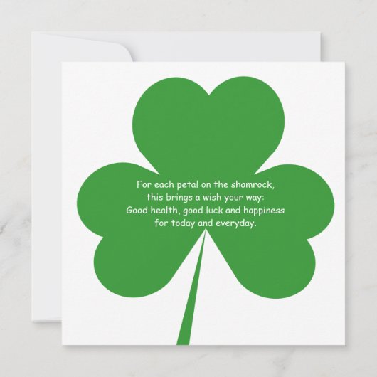 Moderne XOXO Happy St Patricks Day (Achterkant)