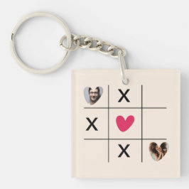 Moderne xoxo Hart fotocollege Sleutelhanger