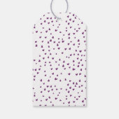 Moderne XOXO Paarse Valentijnsdag Cadeaulabel (Achterkant)