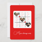 Moderne XOXO Red Hearts Valentijnsdag Fotokaart Kaart (Voorkant)