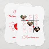 Moderne XOXO Red Hearts Valentijnsdag Fotokaart Kaart (Voorkant / Achterkant)