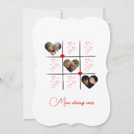 Moderne XOXO Red Hearts Valentijnsdag Fotokaart Kaart