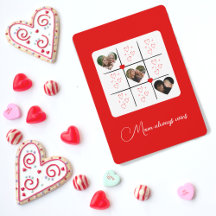Moderne XOXO Red Hearts Valentijnsdag Fotokaart
