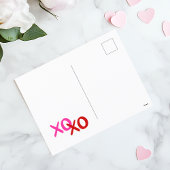 Moderne XOXO Roze en Rode Galentines Beste Vriende Feestdagenkaart