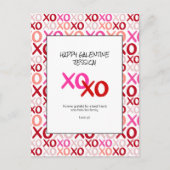 Moderne XOXO Roze en Rode Galentines Beste Vriende Feestdagenkaart (Voorkant)