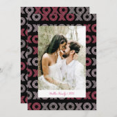 Moderne XOXO-serie Foto Valentijn Feestdagenkaart (Voorkant / Achterkant)