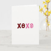 Moderne Xoxo-uitkaart Kaart (Gele Bloem)