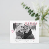Moderne XOXO Valentijnsdag Aangepaste Foto & Tekst Briefkaart (Staand voorkant)