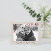 Moderne XOXO Valentijnsdag Aangepaste Foto & Tekst Briefkaart (Staand voorkant)
