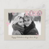 Moderne XOXO Valentijnsdag Aangepaste Foto & Tekst Briefkaart (Voorkant)