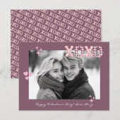 Moderne XOXO Valentijnsdag Aangepaste Foto & Tekst Briefkaart (Voorkant / Achterkant)