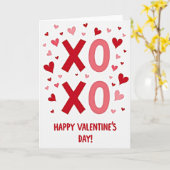 Moderne Xoxo Valentijnsdag Kaart (Gele Bloem)