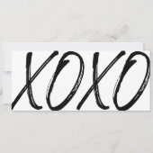 Moderne XOXO zwart-wit cadeaubon Kaart (Voorkant)