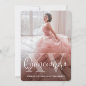 Moderne XV Quinceañera 2 foto 15e verjaardagsfeest Kaart (Voorkant)