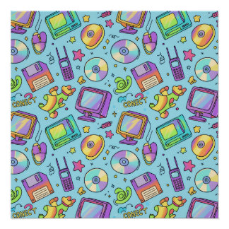 Moderne Y2K Retro Tech Esthetische Kunstposter Perfect Poster