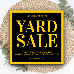 Moderne Yard Sale uitnodiging