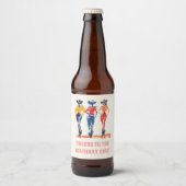 Moderne Yeehaw Cowgirl Verjaardagsfeest Custom Bier Etiket (Voorkant)