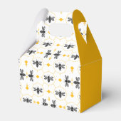 Moderne Yellow Bee Honeycomb Kinder zomerverjaarda Bedankdoosjes (Achterkant)