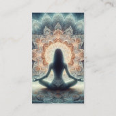 Moderne Yoga Docent Mandala Yogi Meisje Visitekaartje (Achterkant)