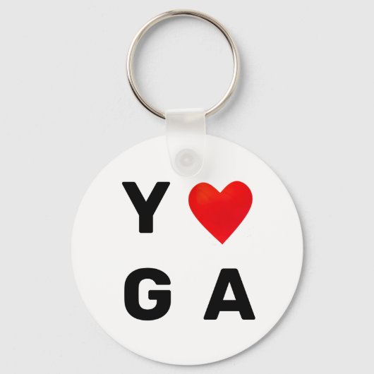 Moderne Yoga Hart Sleutelhanger (Voorkant)