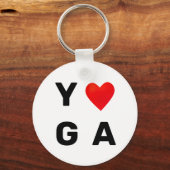 Moderne Yoga Hart Sleutelhanger (Voorkant)