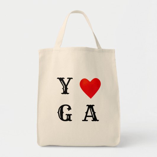 Moderne Yoga Hart Tote Bag (Voorkant)