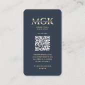 Moderne Yoga Instructeur Blauw Goud Mandala Monogr Visitekaartje (Achterkant)