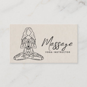 Moderne Yoga Instructeur Script Yoga Visitekaartje