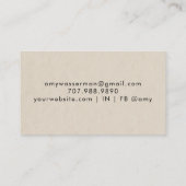 Moderne Yoga Instructeur Script Yoga Visitekaartje (Achterkant)